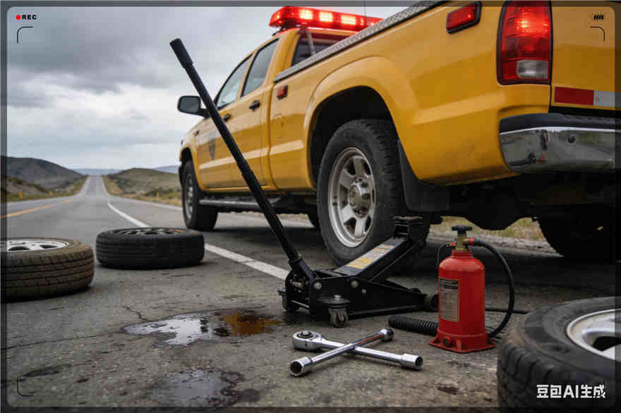 双湖爆胎道路救援-汽车换轮胎