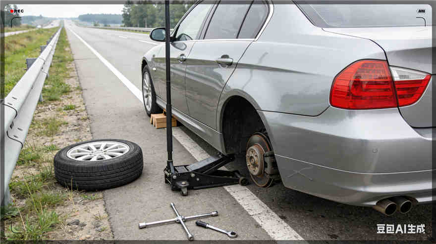 双湖爆胎道路救援-汽车换备胎